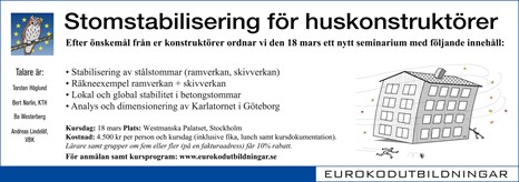 Eurokodutbildningar: Stomstabilisering